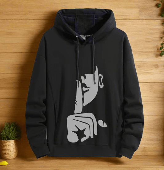 Silence Art hoodie Warm and Street Style