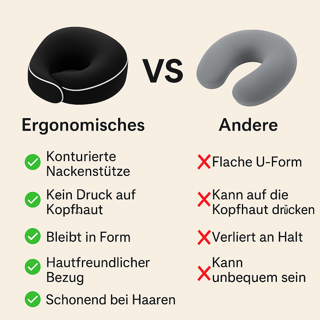 Pernă de gât pentru un somn odihnitor după transplantul de păr – compactă, confortabilă și ideală pentru călătorii