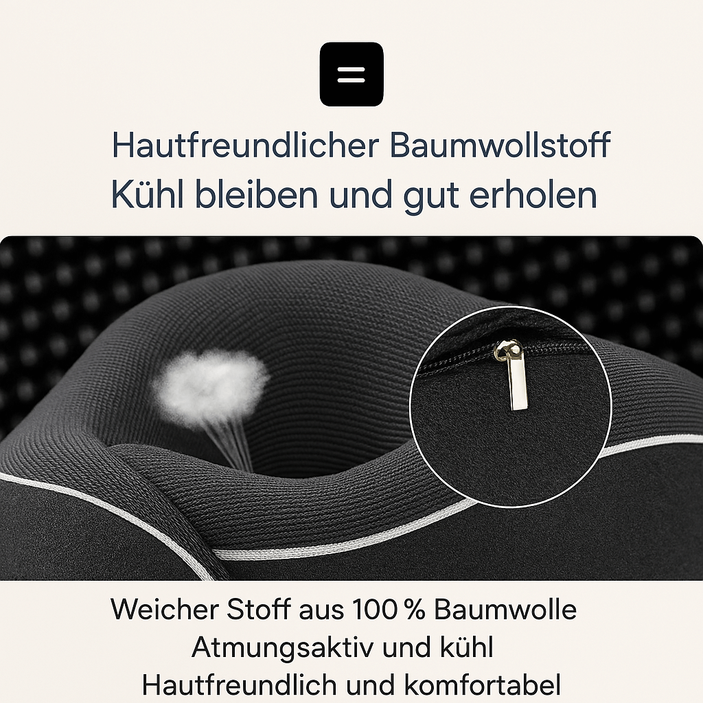 Pernă de gât pentru un somn odihnitor după transplantul de păr – compactă, confortabilă și ideală pentru călătorii