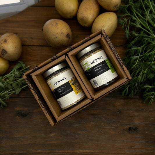 Cutie de supă ElseLiebe cu cartofi, gulie și nucă de cocos - 2 x 500g per borcan, 1000g în total