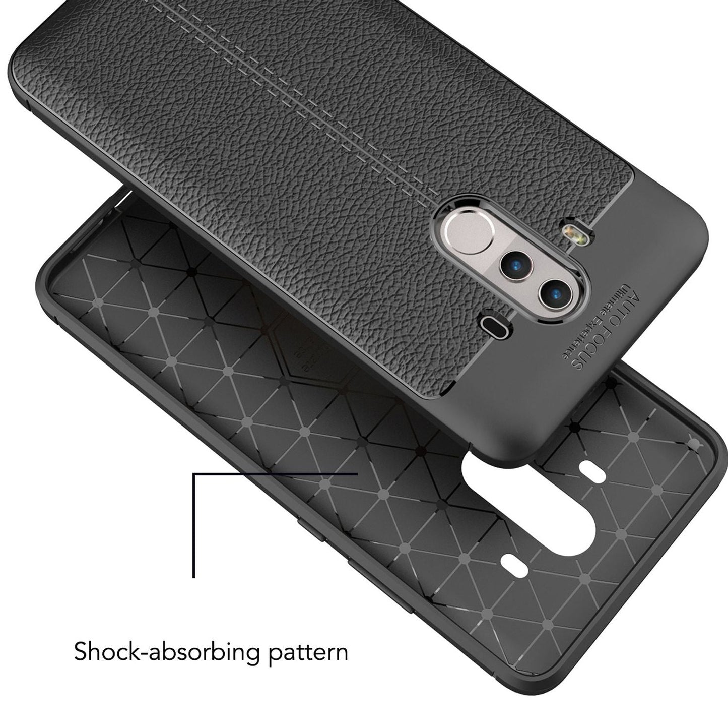 Husă de telefon cu aspect de piele pentru Huawei Mate 10 Pro de la NALIA, husă de protecție din silicon