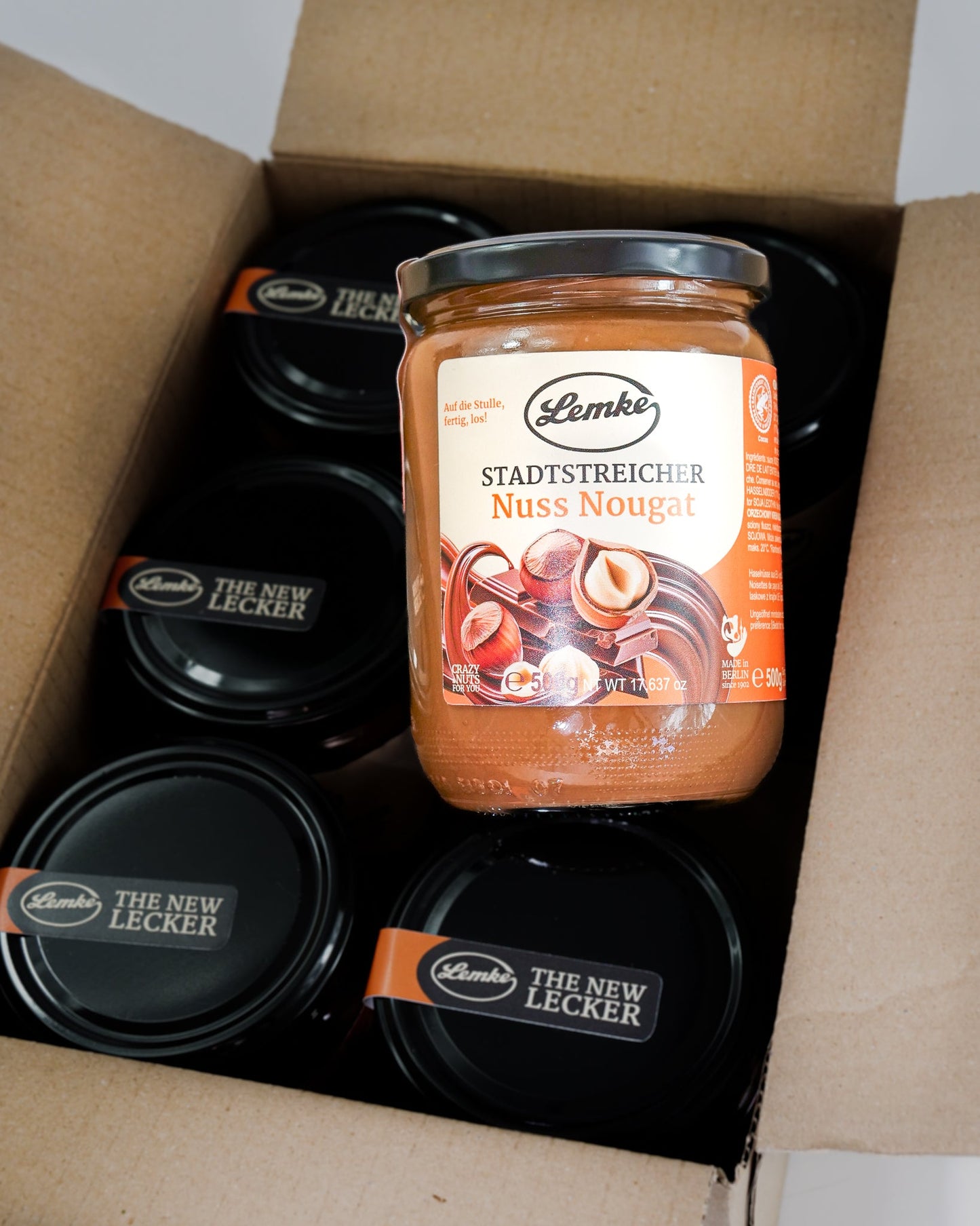 Cremă dulce tartinabilă City Stroller cu alune și nuga - 500 g, 17% alune, cremoasă