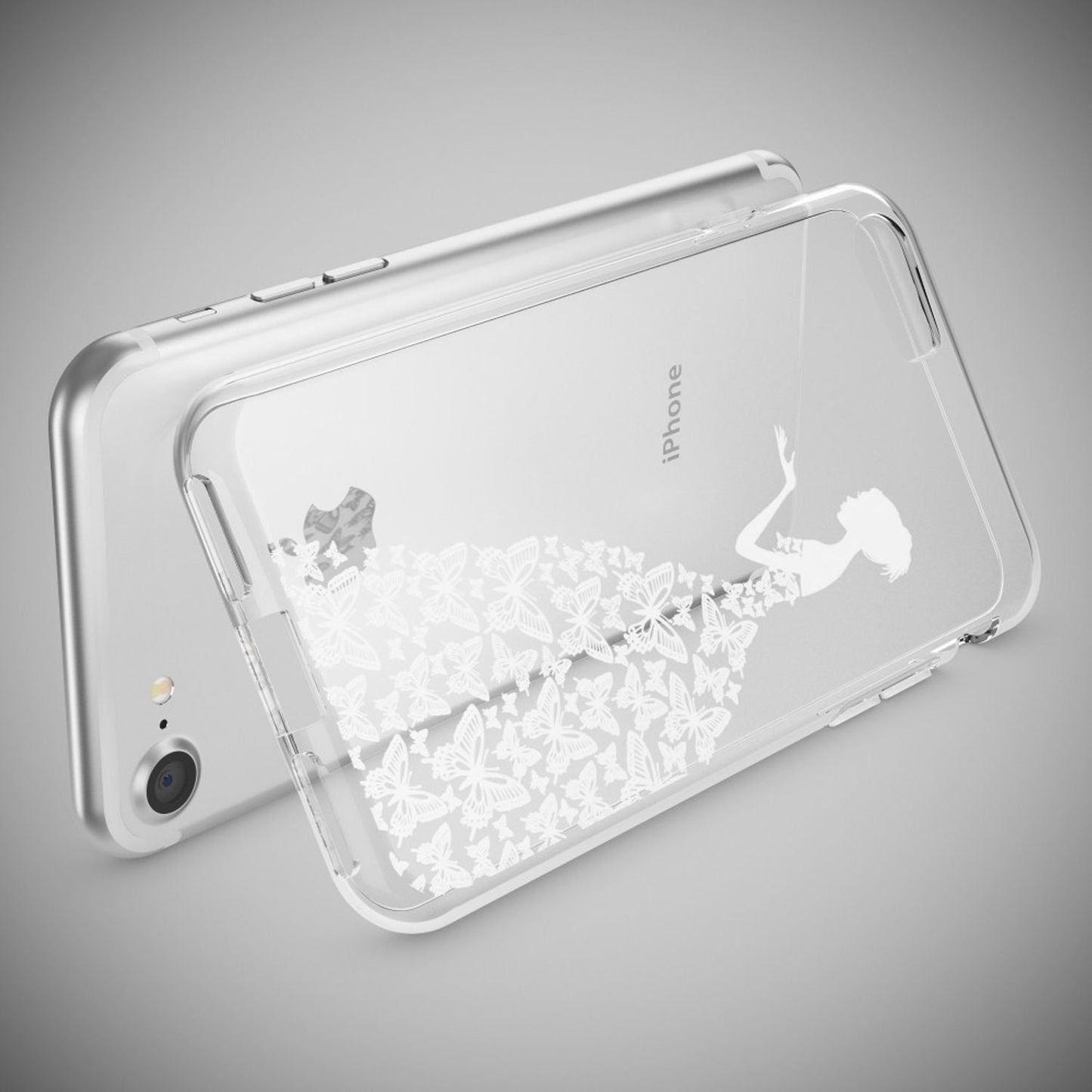 NALIA iPhone 7 Hülle Kristall Transparent - Dünn Silikon Klar