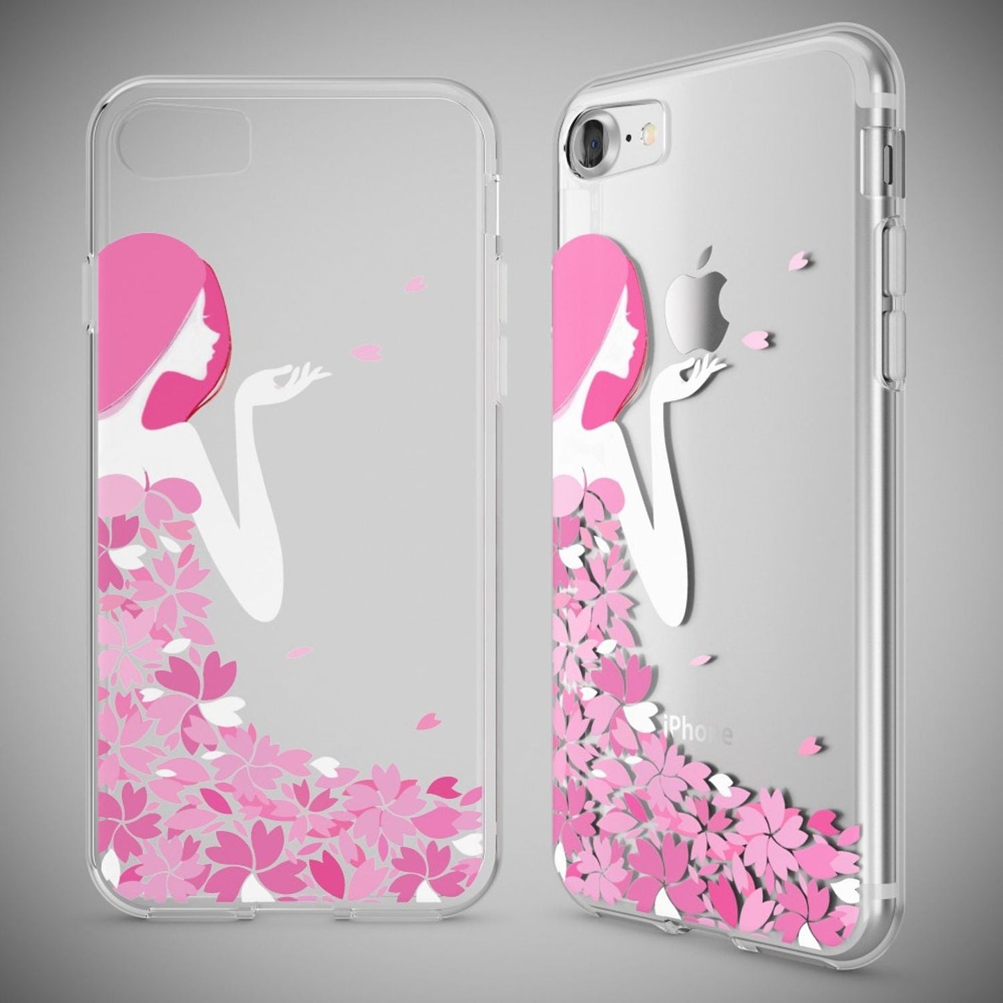 NALIA iPhone 7 Hülle Kristall Transparent - Dünn Silikon Klar