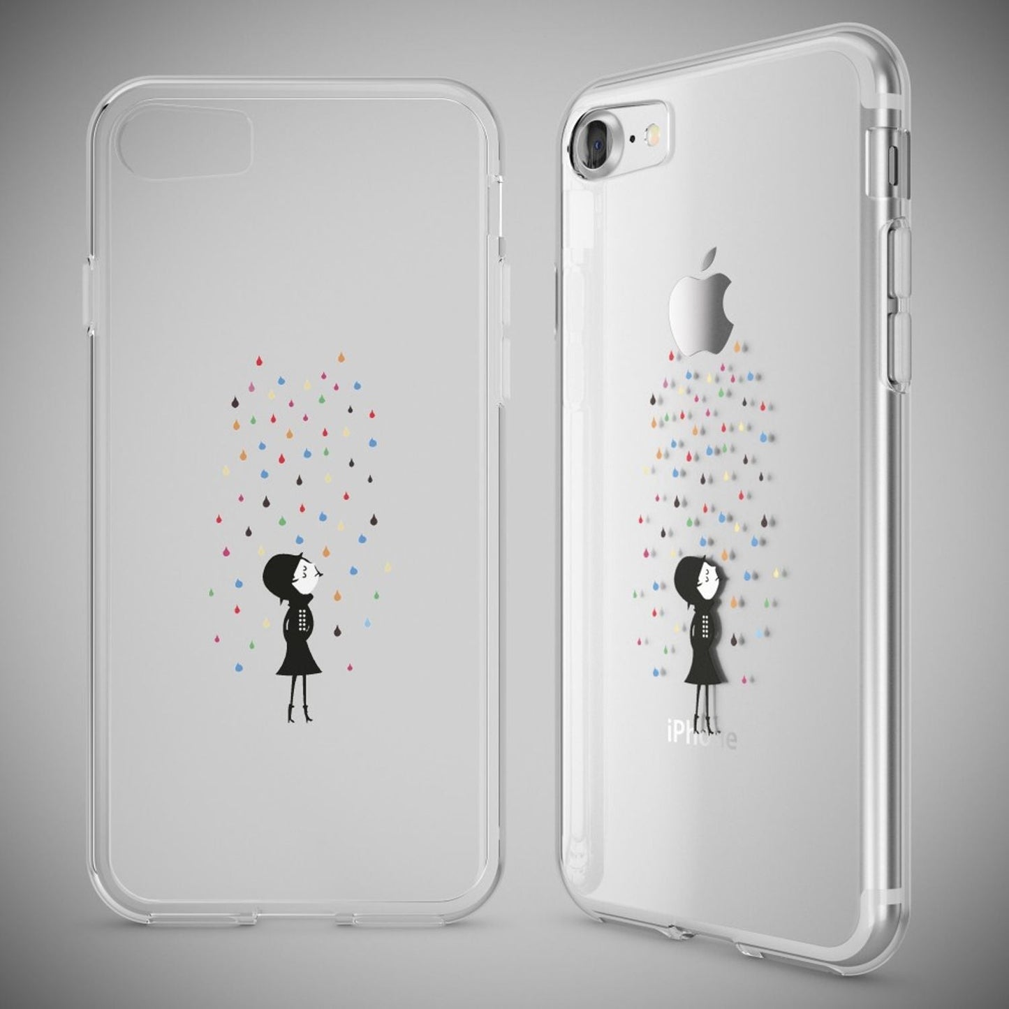 NALIA iPhone 7 Hülle Kristall Transparent - Dünn Silikon Klar