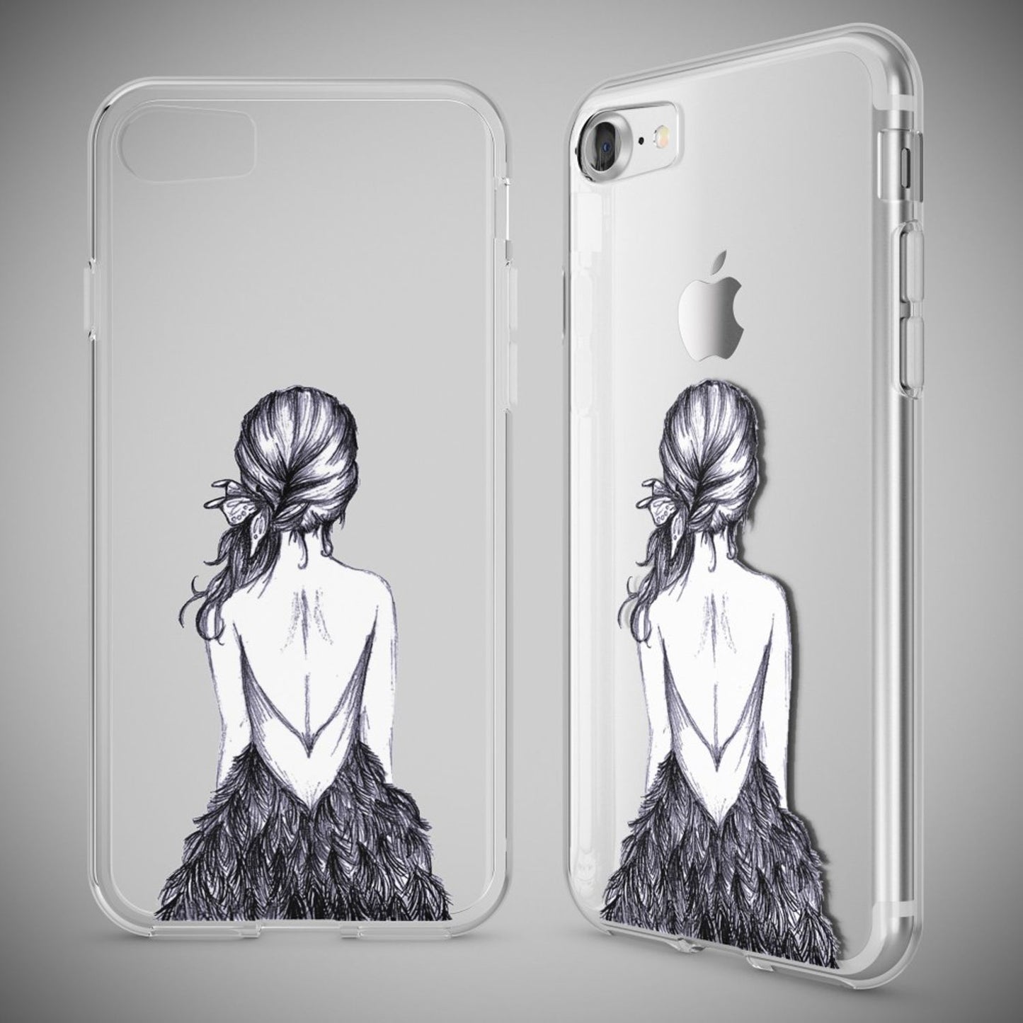 NALIA iPhone 7 Hülle Kristall Transparent - Dünn Silikon Klar