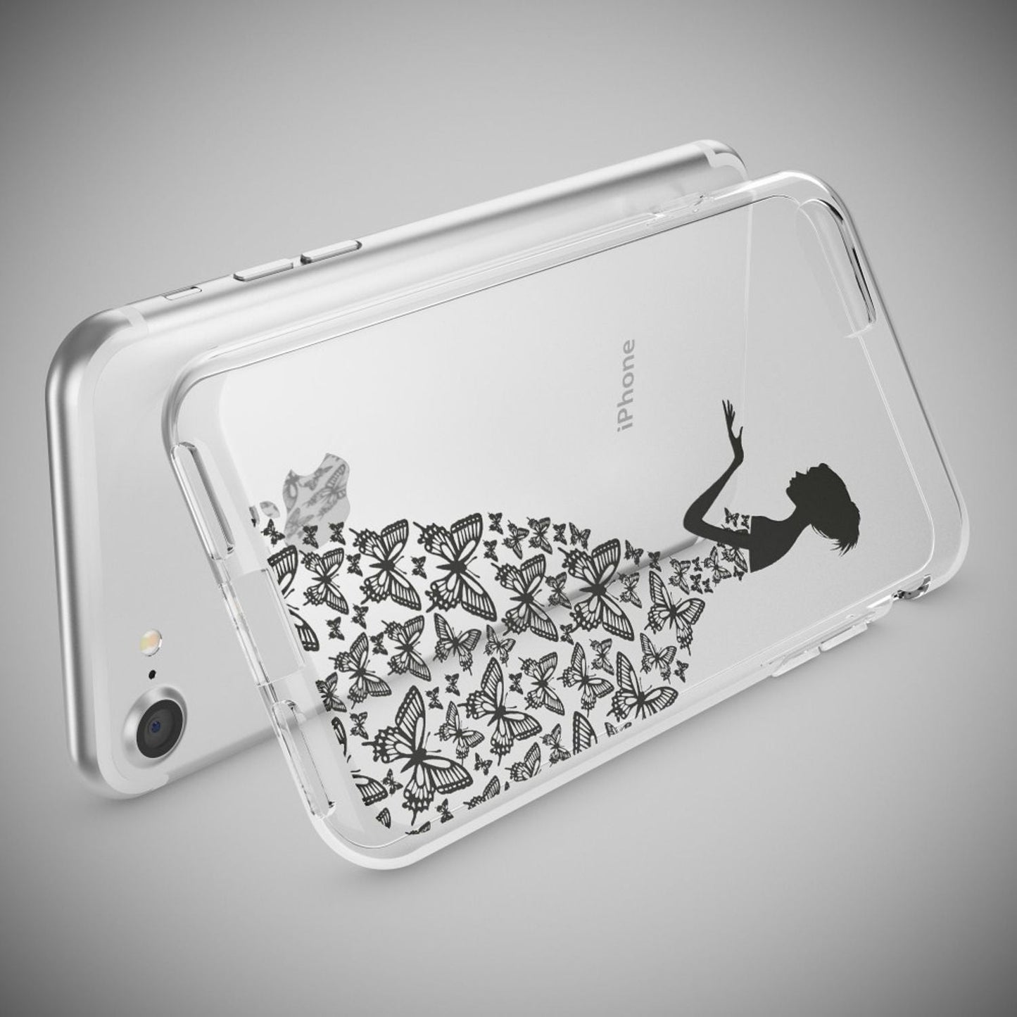 NALIA iPhone 7 Hülle Kristall Transparent - Dünn Silikon Klar