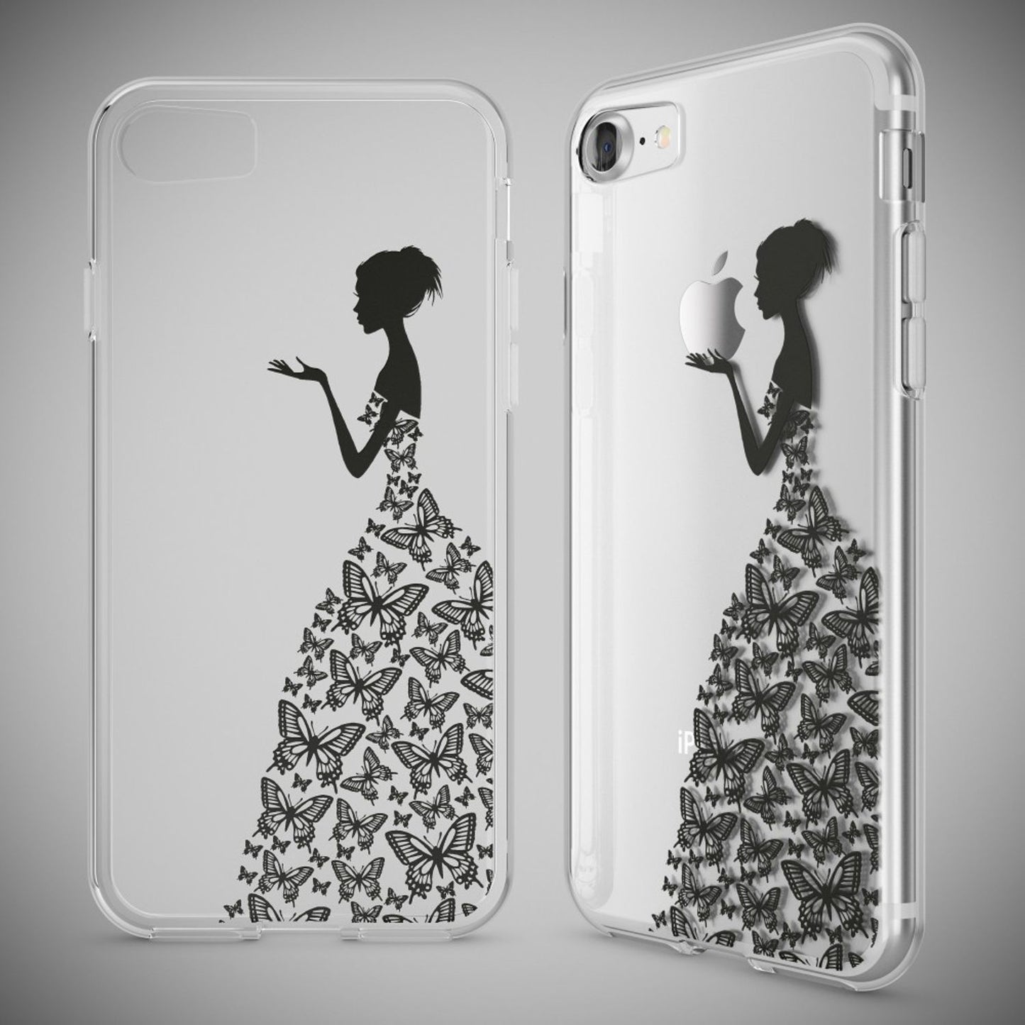 NALIA iPhone 7 Hülle Kristall Transparent - Dünn Silikon Klar