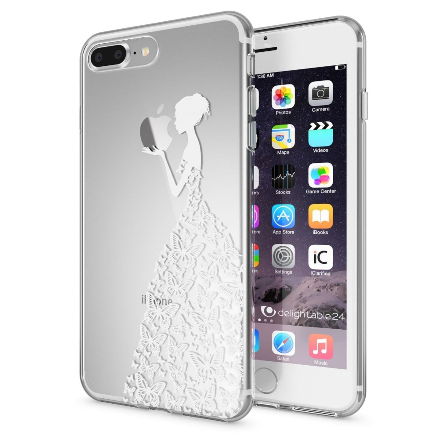 NALIA Silikon Case Crystal Transparent - Kompatibel Mit iPhone 8 Plus Und 7 Plus, Dünn, Leicht