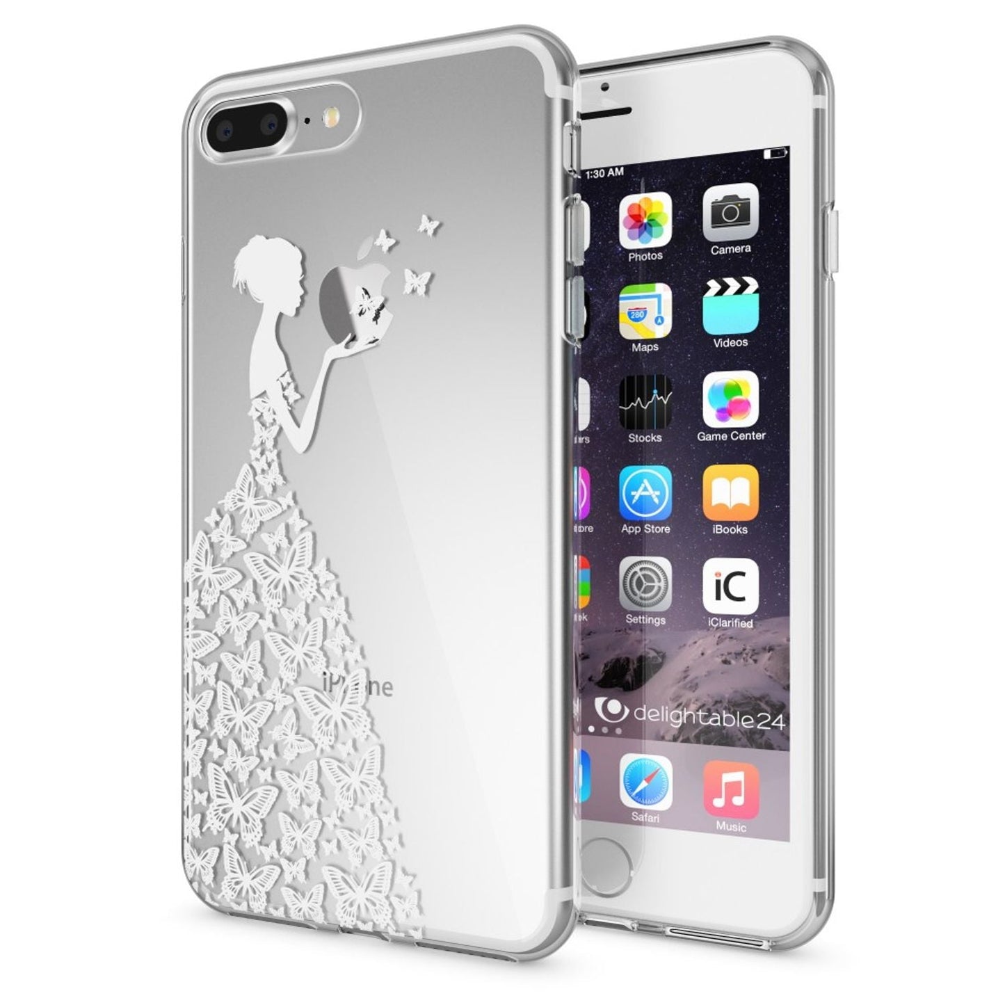 NALIA Silikon Case Crystal Transparent - Kompatibel Mit iPhone 8 Plus Und 7 Plus, Dünn, Leicht