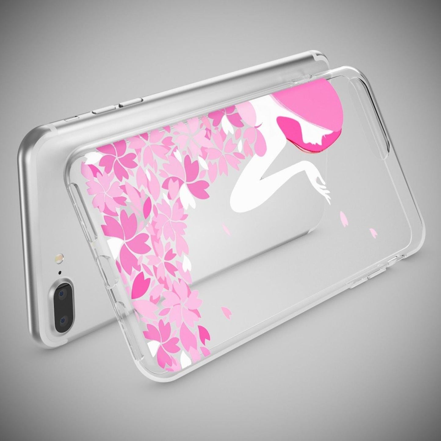 NALIA Silikon Case Crystal Transparent - Kompatibel Mit iPhone 8 Plus Und 7 Plus, Dünn, Leicht