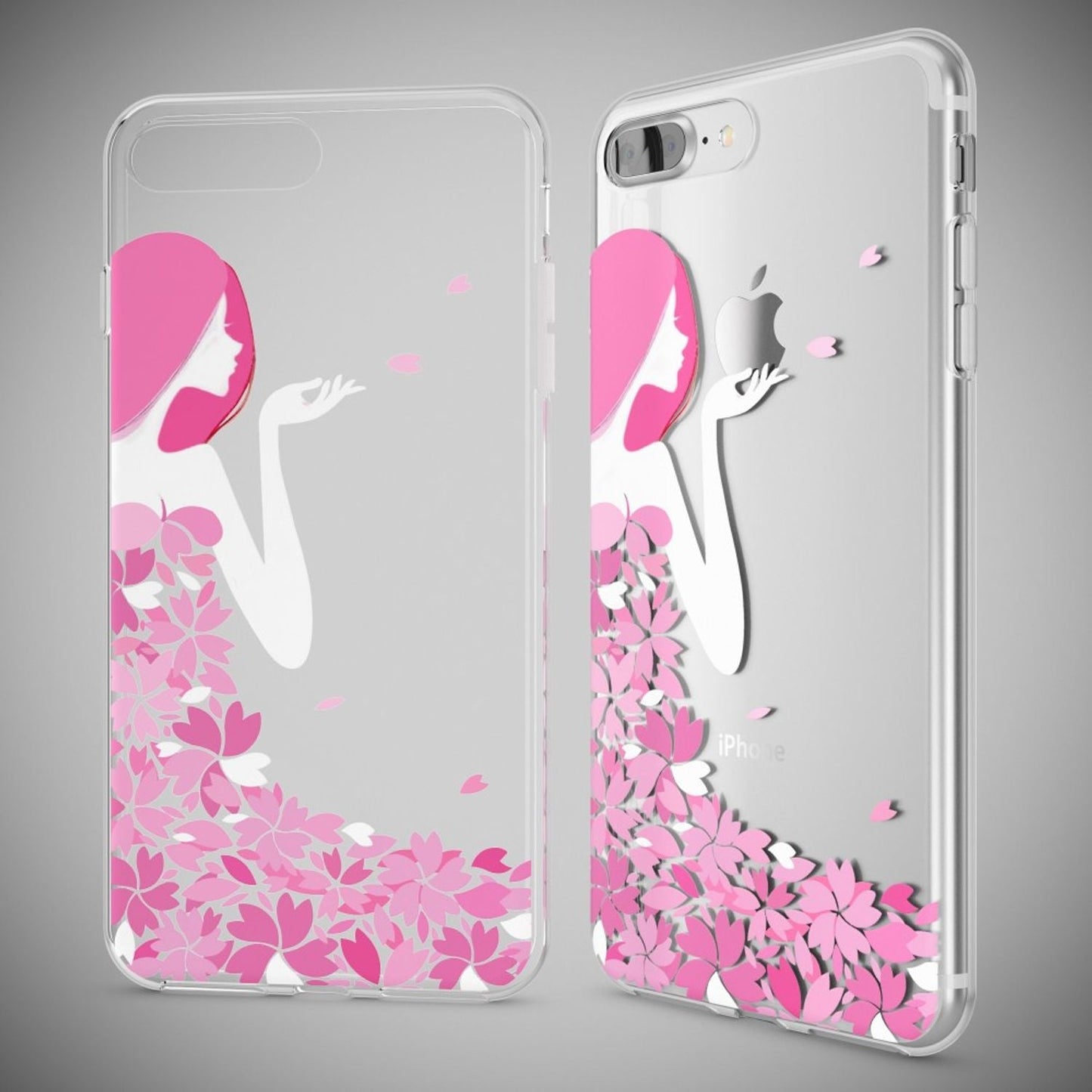 NALIA Silikon Case Crystal Transparent - Kompatibel Mit iPhone 8 Plus Und 7 Plus, Dünn, Leicht