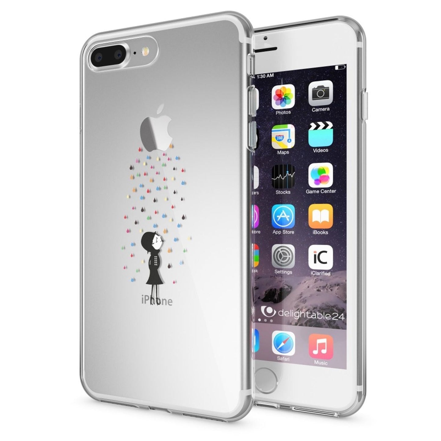 NALIA Silikon Case Crystal Transparent - Kompatibel Mit iPhone 8 Plus Und 7 Plus, Dünn, Leicht