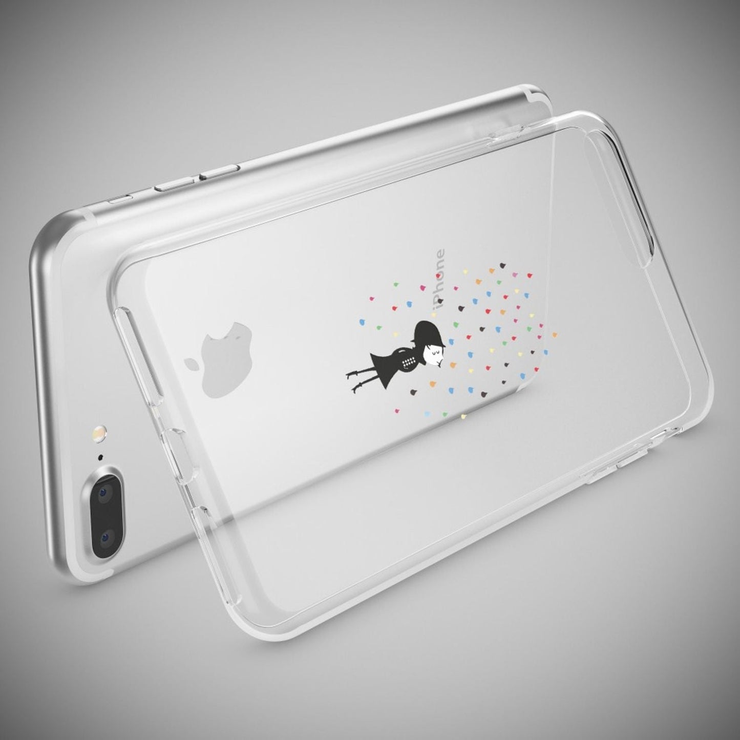 NALIA Silikon Case Crystal Transparent - Kompatibel Mit iPhone 8 Plus Und 7 Plus, Dünn, Leicht