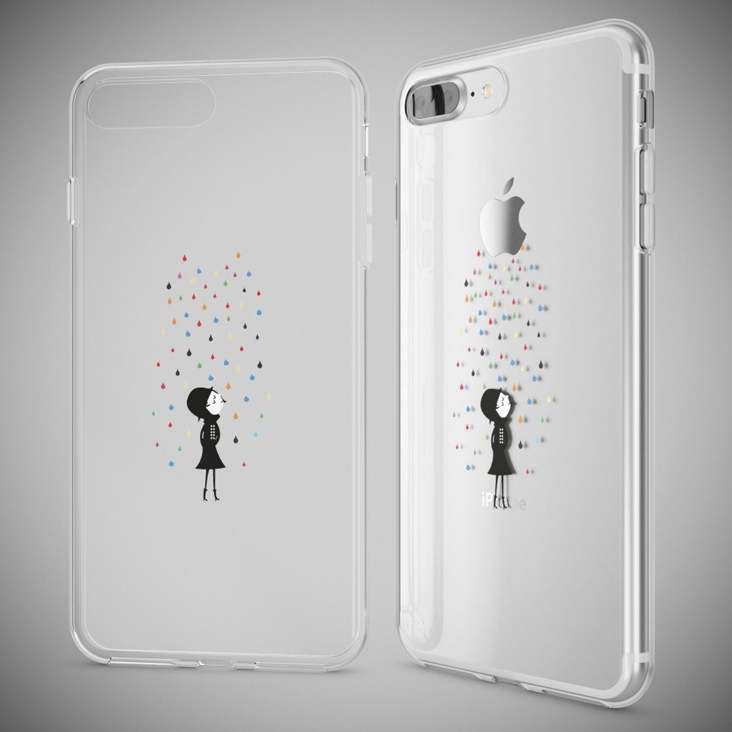 NALIA Silikon Case Crystal Transparent - Kompatibel Mit iPhone 8 Plus Und 7 Plus, Dünn, Leicht