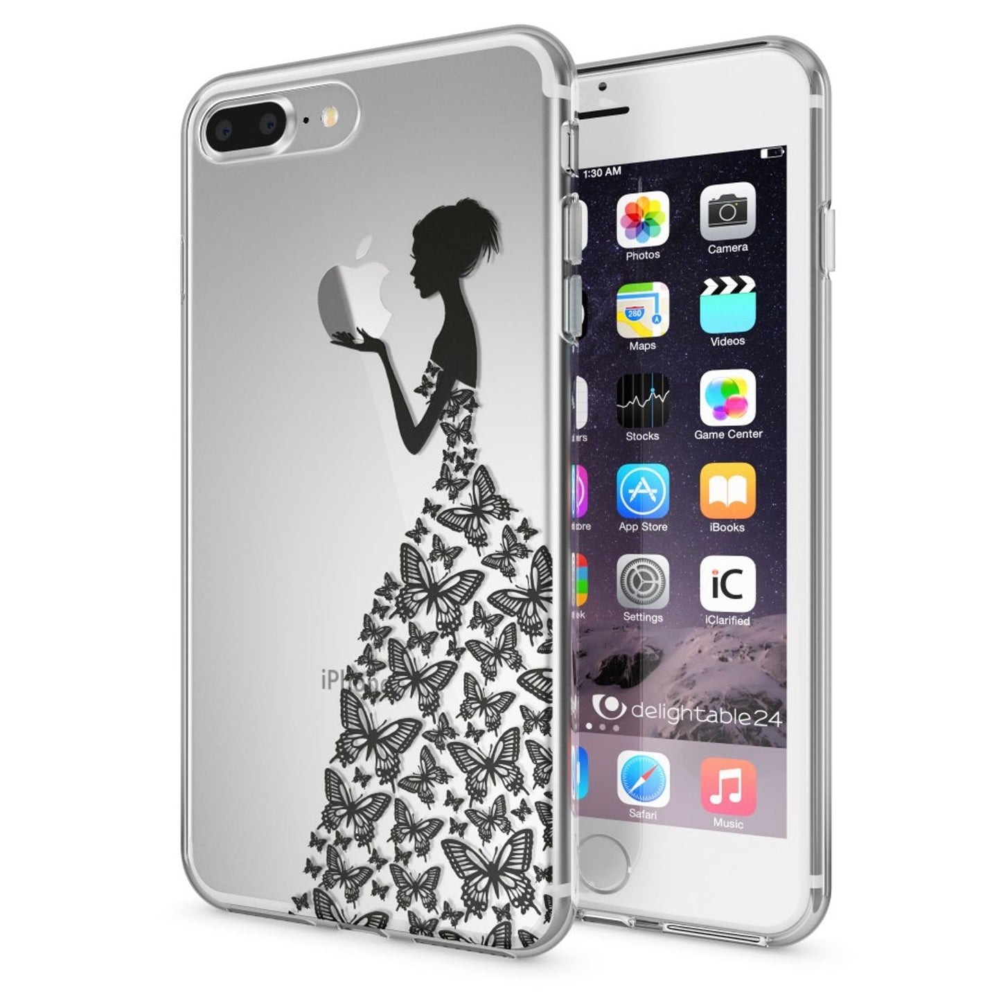 NALIA Silikon Case Crystal Transparent - Kompatibel Mit iPhone 8 Plus Und 7 Plus, Dünn, Leicht