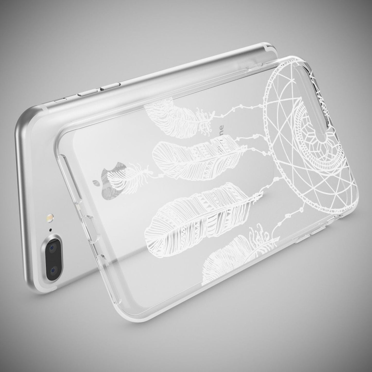 NALIA Silikon Case Crystal Transparent - Kompatibel Mit iPhone 8 Plus Und 7 Plus, Dünn, Leicht