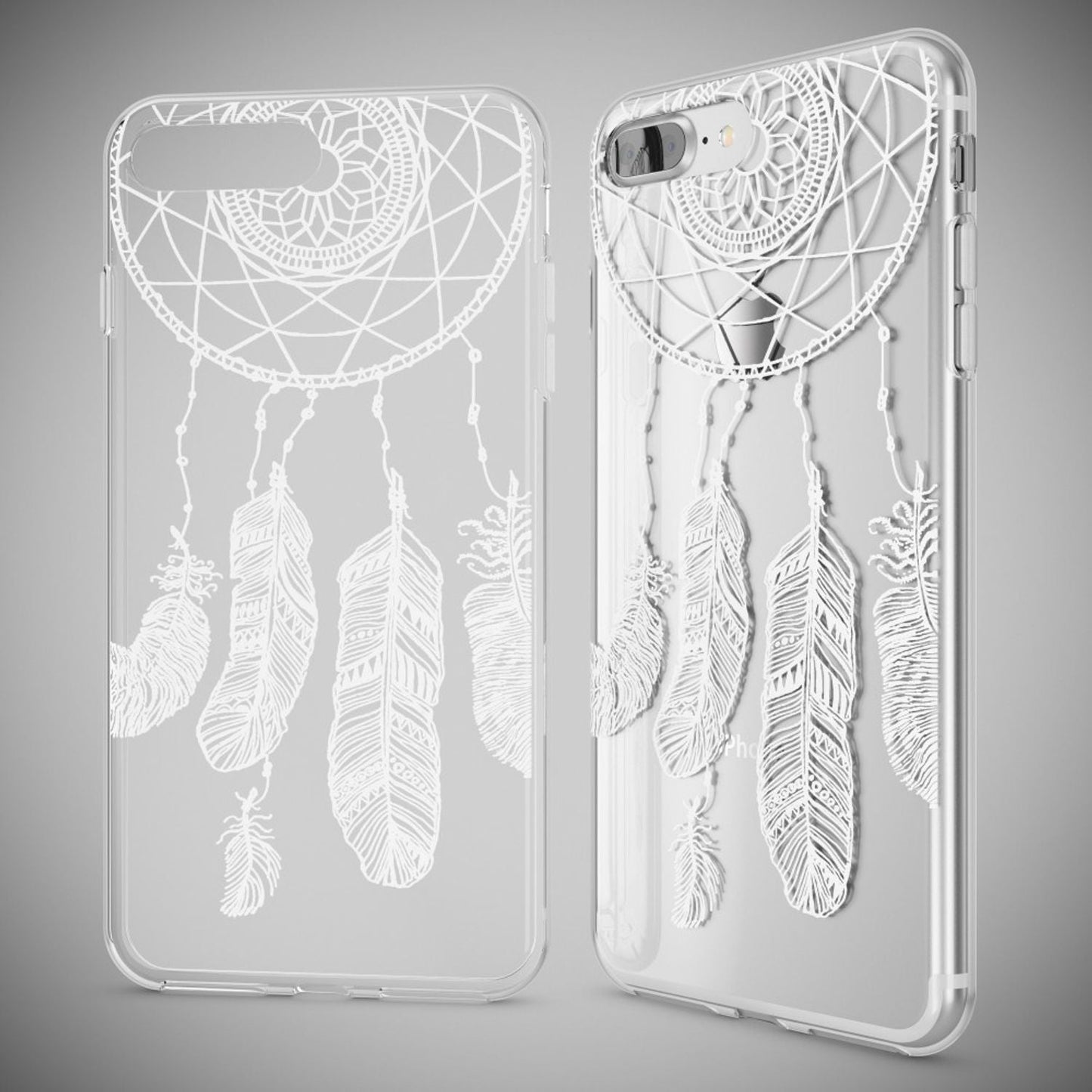NALIA Silikon Case Crystal Transparent - Kompatibel Mit iPhone 8 Plus Und 7 Plus, Dünn, Leicht