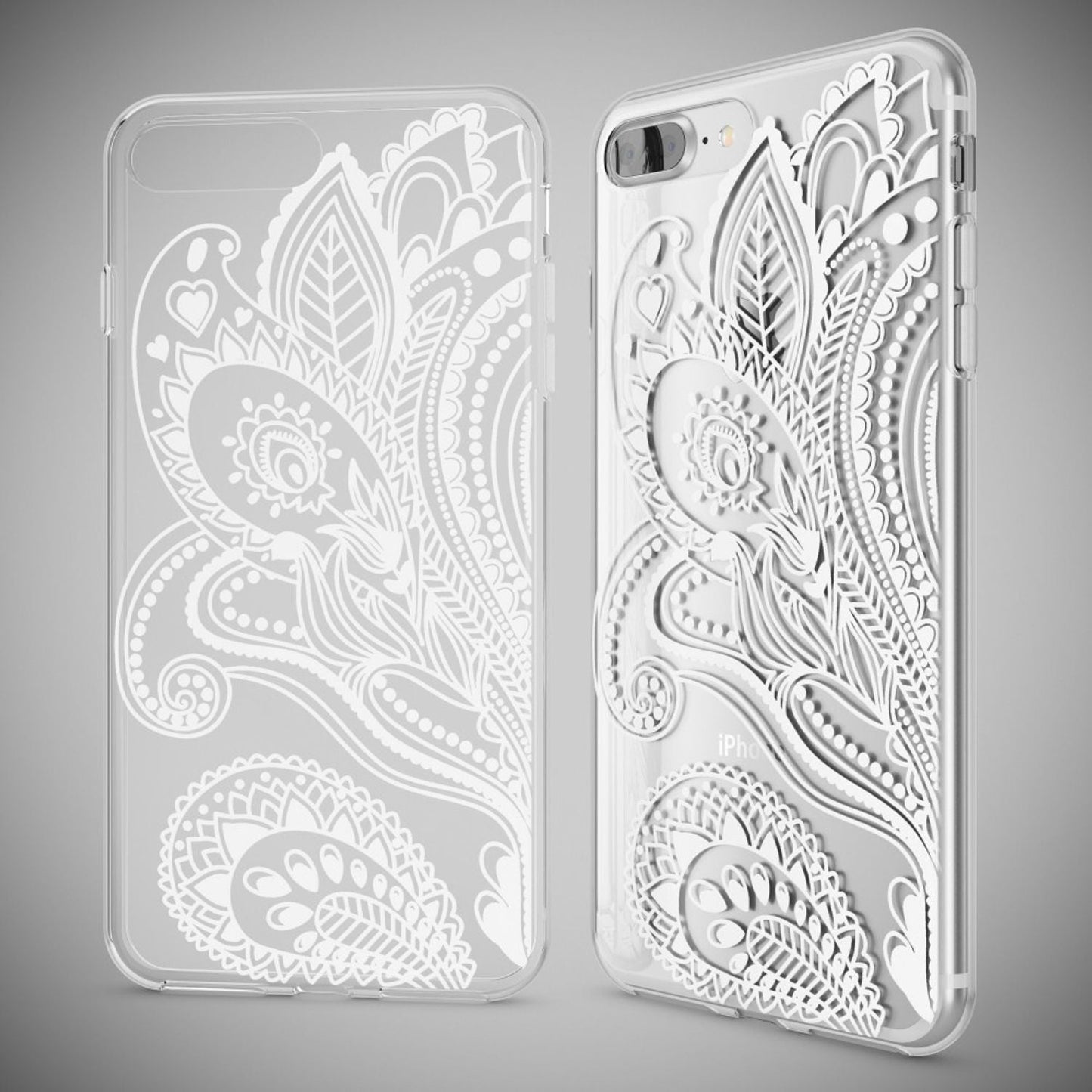 NALIA Silikon Case Crystal Transparent - Kompatibel Mit iPhone 8 Plus Und 7 Plus, Dünn, Leicht