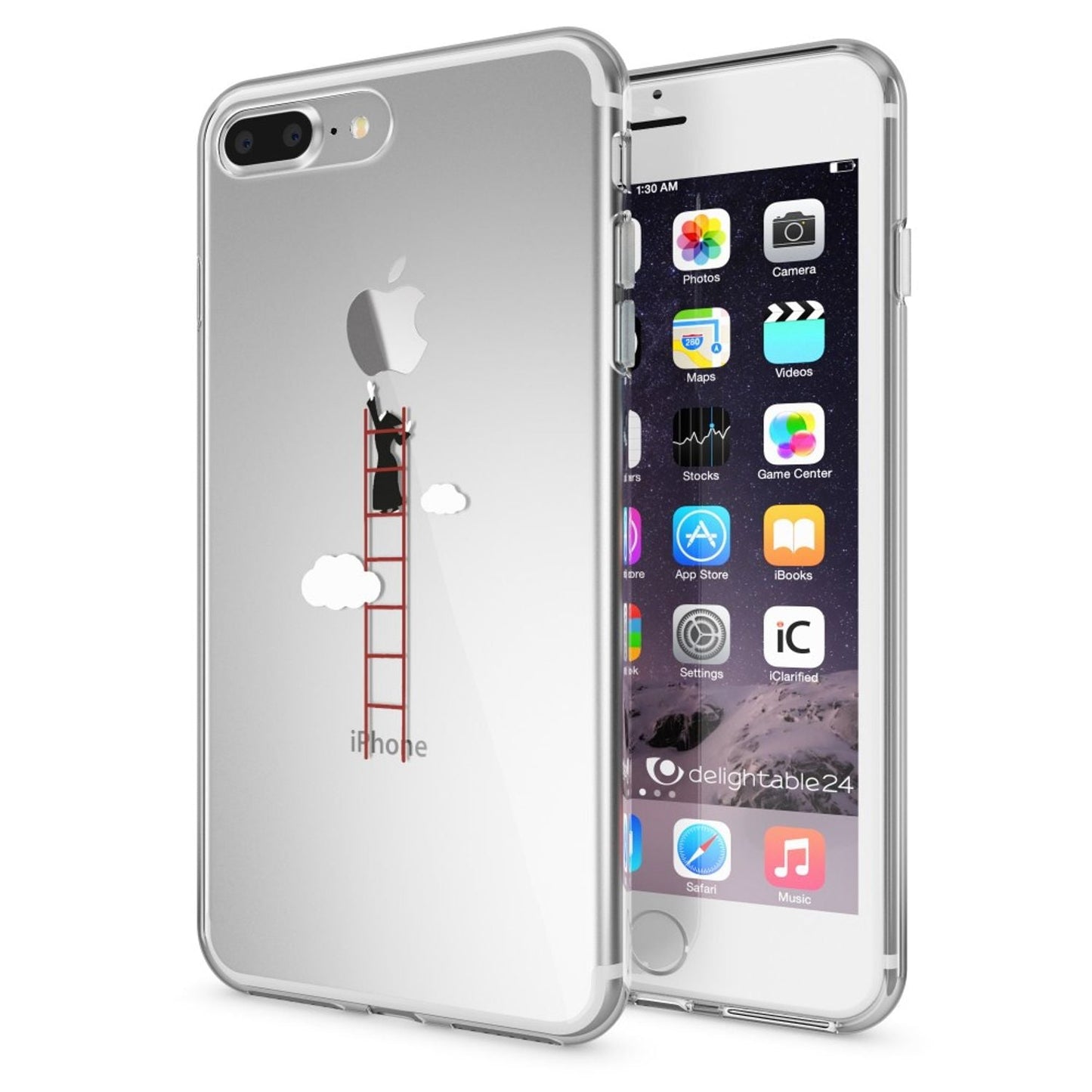 NALIA Silikon Case Crystal Transparent - Kompatibel Mit iPhone 8 Plus Und 7 Plus, Dünn, Leicht