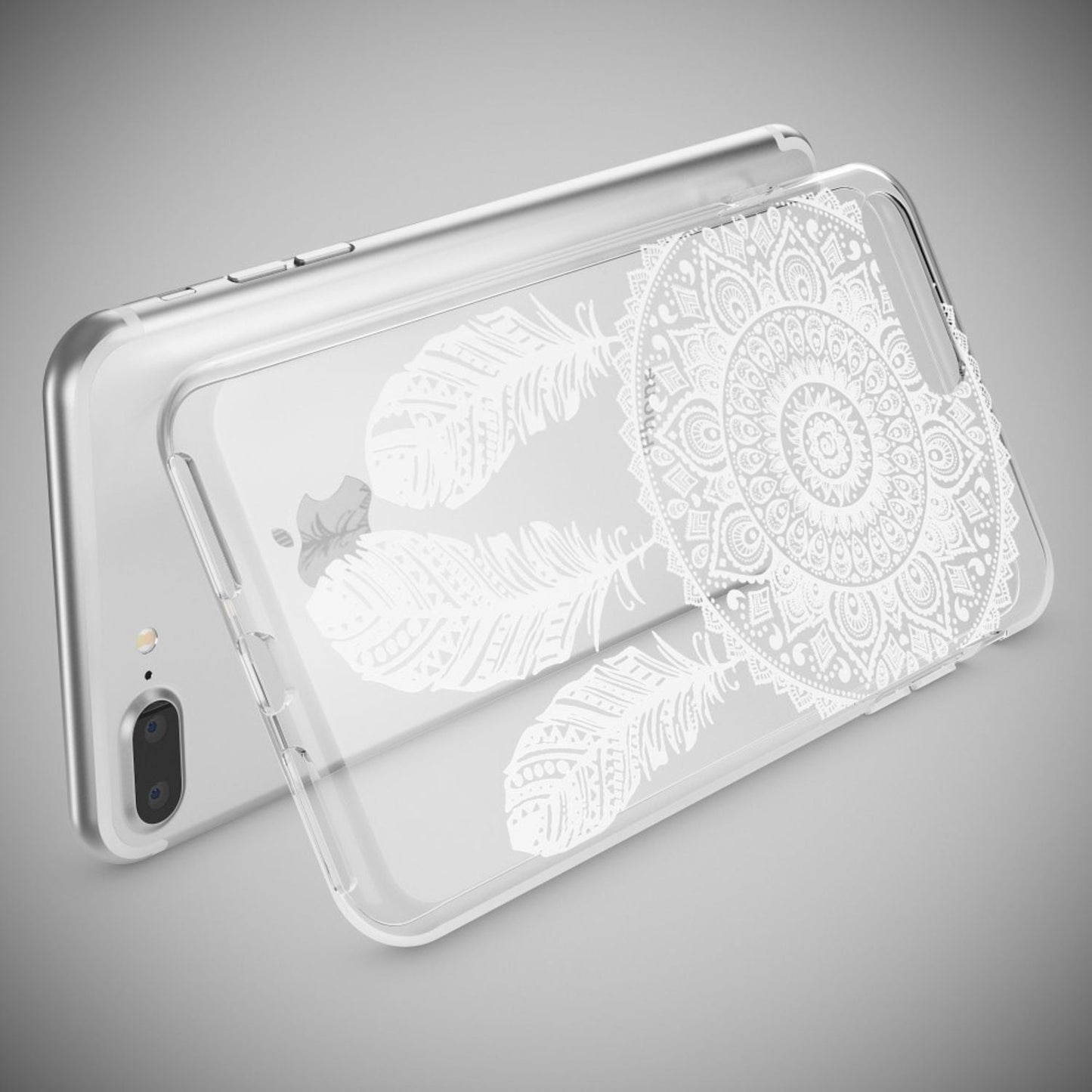 NALIA Silikon Case Crystal Transparent - Kompatibel Mit iPhone 8 Plus Und 7 Plus, Dünn, Leicht