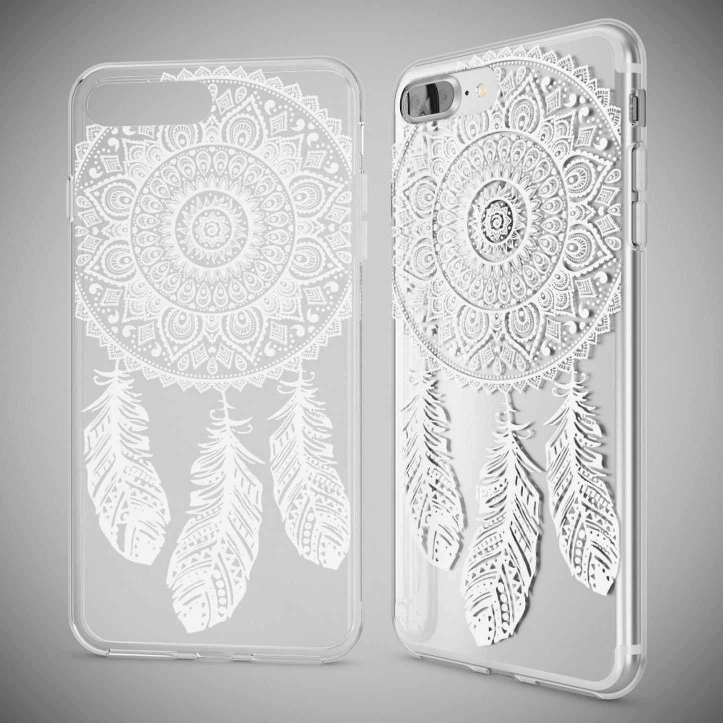 NALIA Silikon Case Crystal Transparent - Kompatibel Mit iPhone 8 Plus Und 7 Plus, Dünn, Leicht