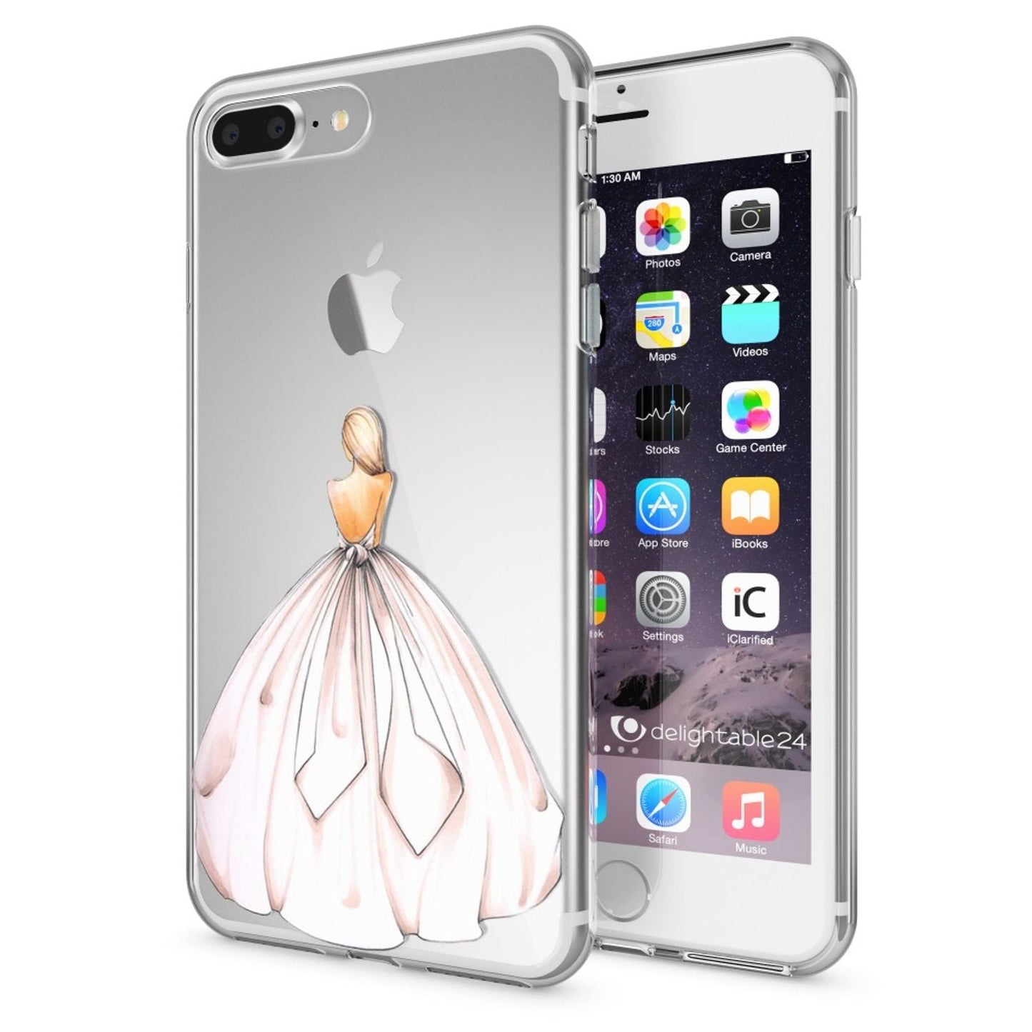 NALIA Silikon Case Crystal Transparent - Kompatibel Mit iPhone 8 Plus Und 7 Plus, Dünn, Leicht