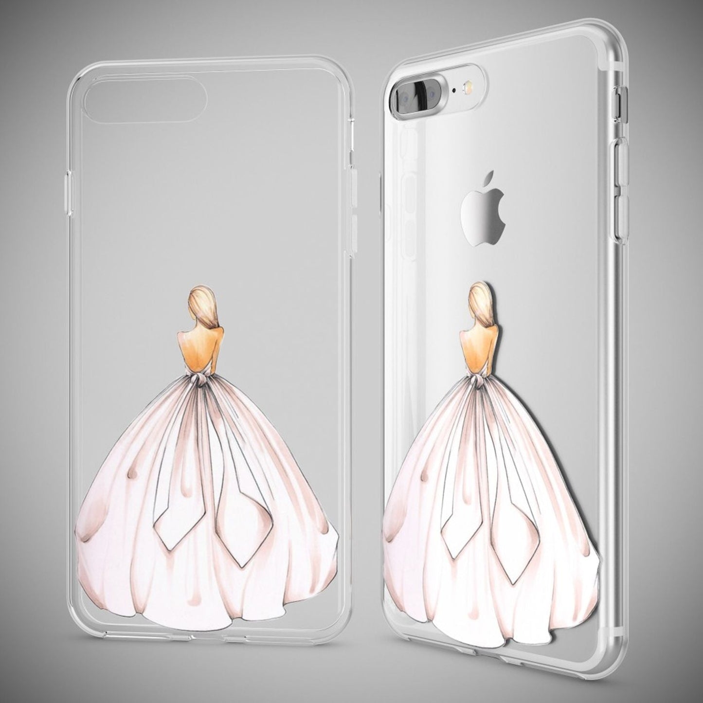 NALIA Silikon Case Crystal Transparent - Kompatibel Mit iPhone 8 Plus Und 7 Plus, Dünn, Leicht