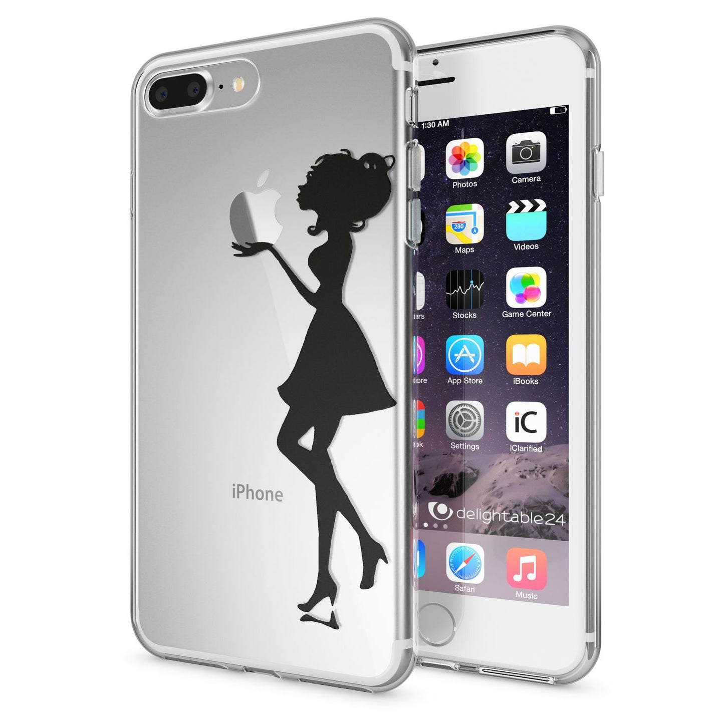 NALIA Silikon Case Crystal Transparent - Kompatibel Mit iPhone 8 Plus Und 7 Plus, Dünn, Leicht