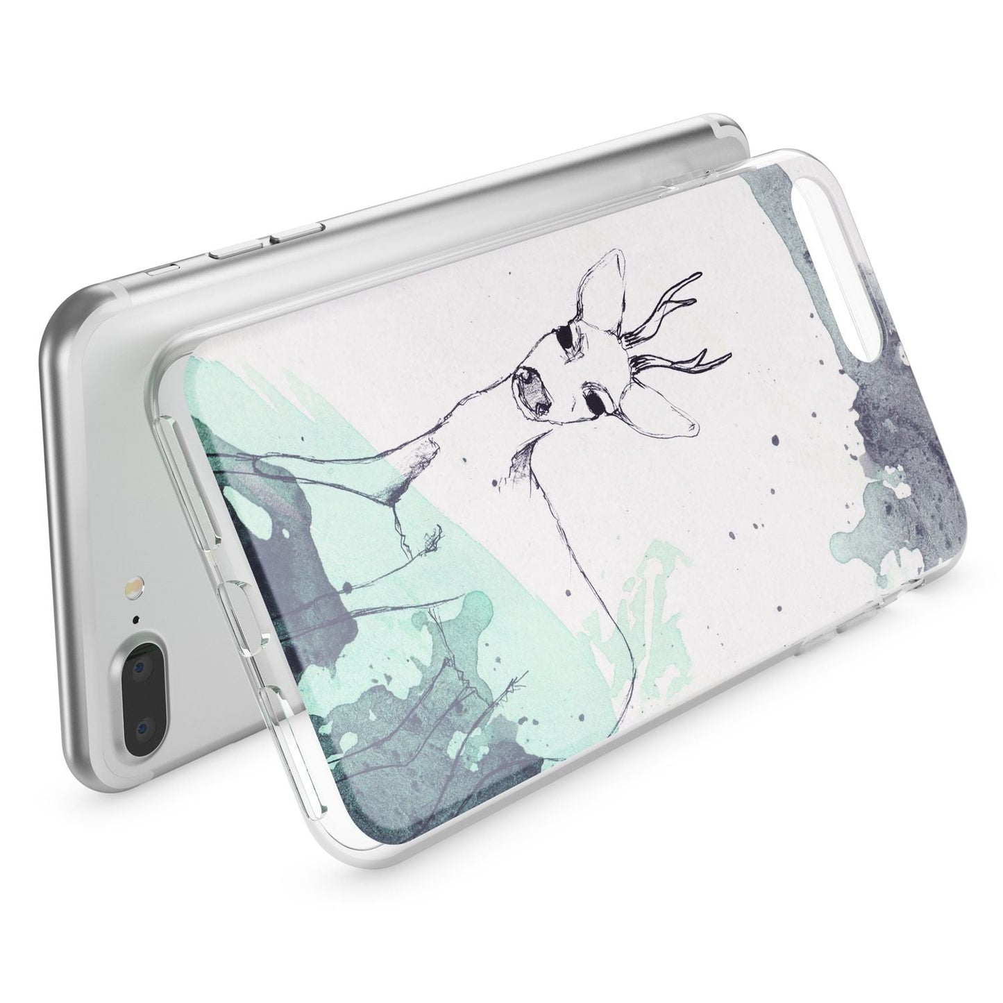 NALIA Silikon Case Crystal Transparent - Kompatibel Mit iPhone 8 Plus Und 7 Plus, Dünn, Leicht