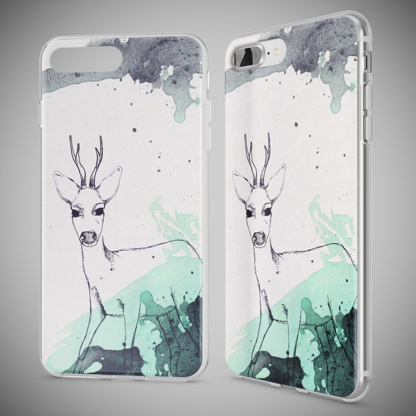 NALIA Silikon Case Crystal Transparent - Kompatibel Mit iPhone 8 Plus Und 7 Plus, Dünn, Leicht