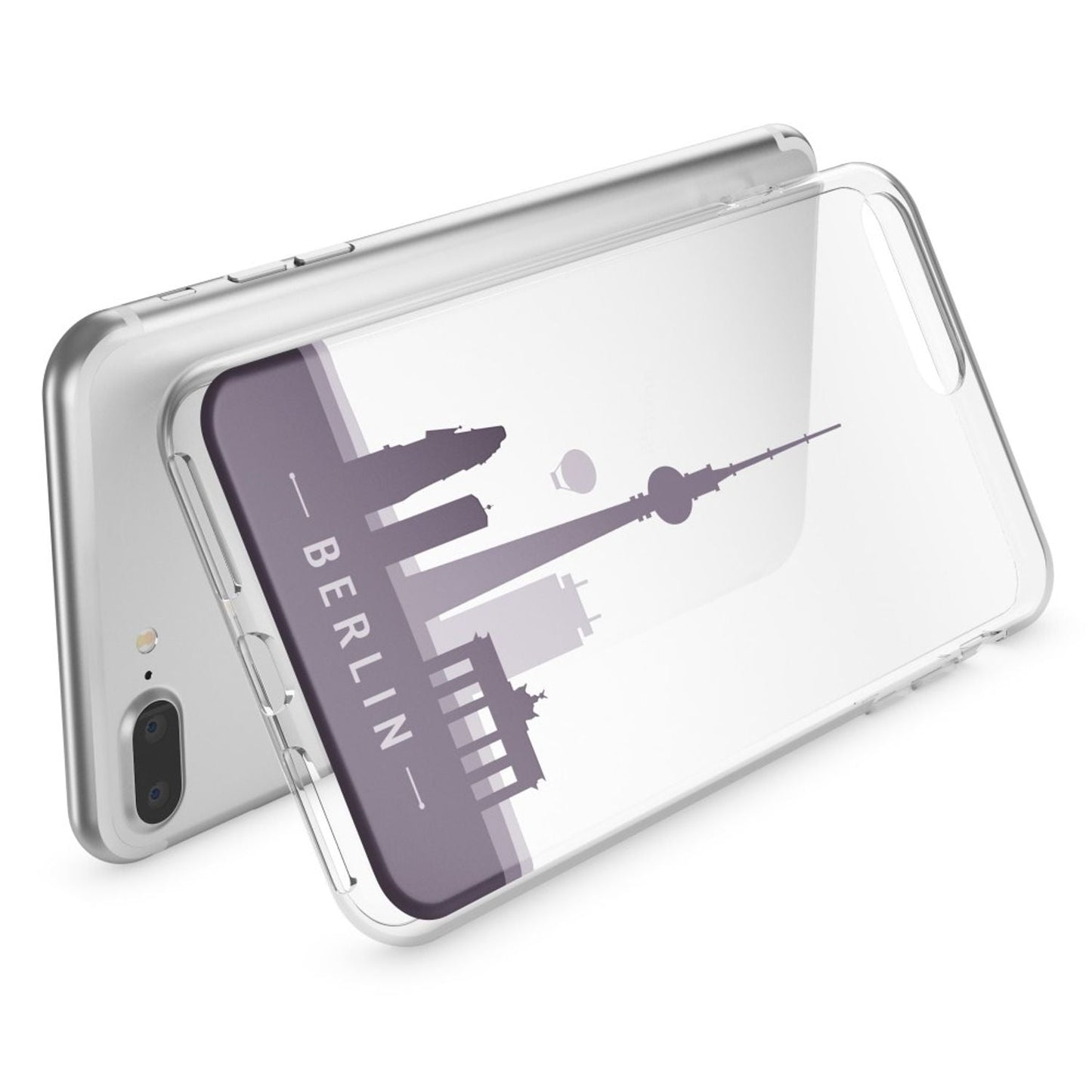 NALIA Silikon Case Crystal Transparent - Kompatibel Mit iPhone 8 Plus Und 7 Plus, Dünn, Leicht