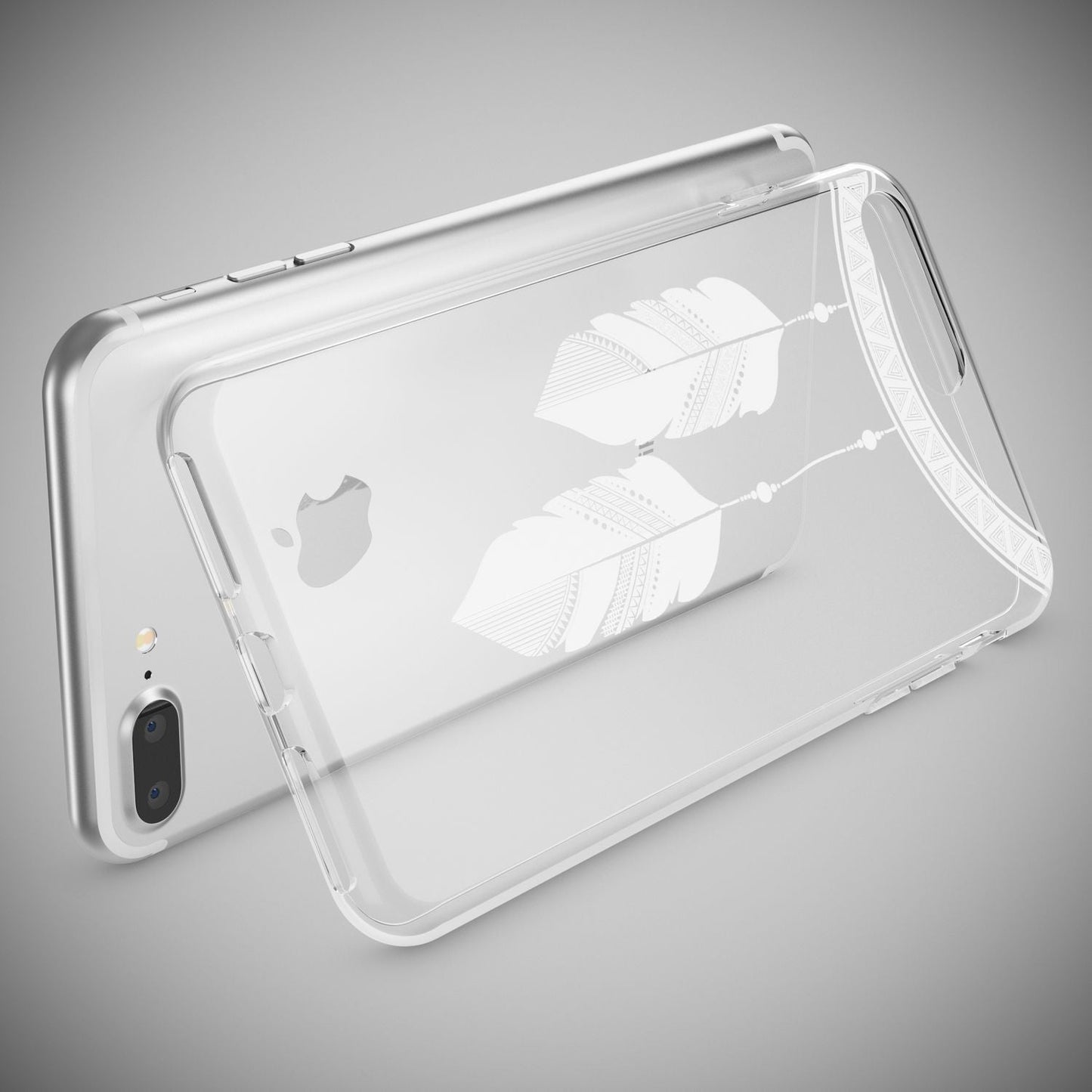 NALIA Silikon Case Crystal Transparent - Kompatibel Mit iPhone 8 Plus Und 7 Plus, Dünn, Leicht