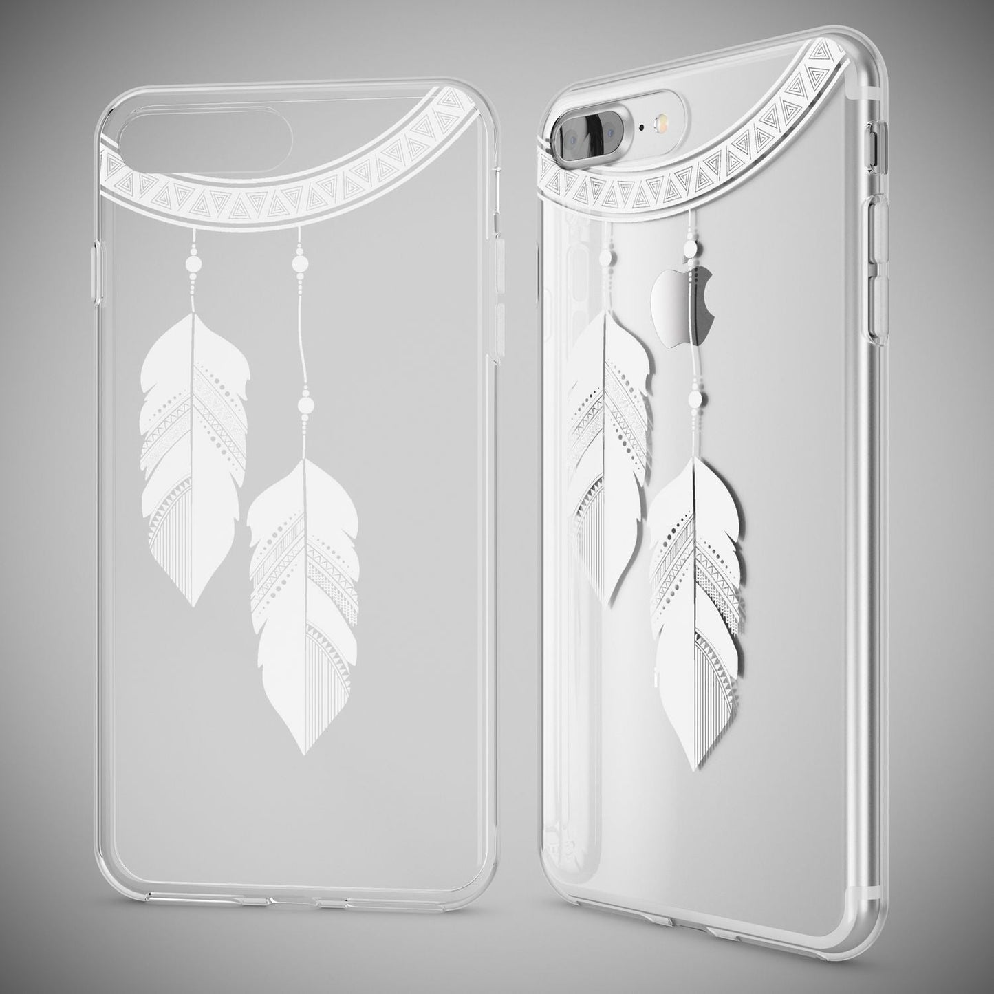 NALIA Silikon Case Crystal Transparent - Kompatibel Mit iPhone 8 Plus Und 7 Plus, Dünn, Leicht