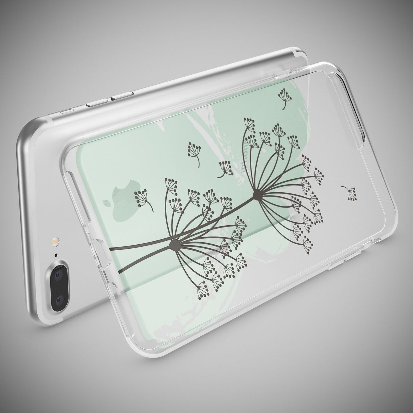 NALIA Silikon Case Crystal Transparent - Kompatibel Mit iPhone 8 Plus Und 7 Plus, Dünn, Leicht