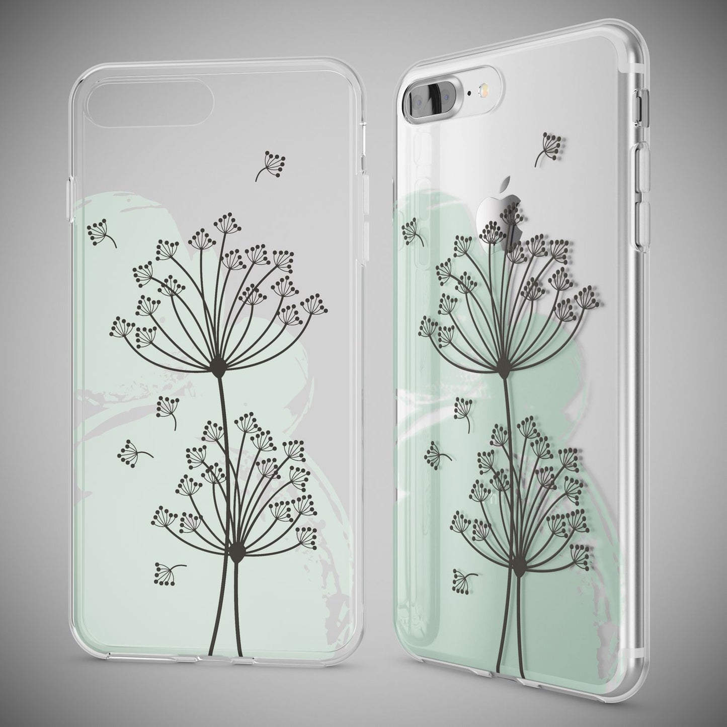 NALIA Silikon Case Crystal Transparent - Kompatibel Mit iPhone 8 Plus Und 7 Plus, Dünn, Leicht