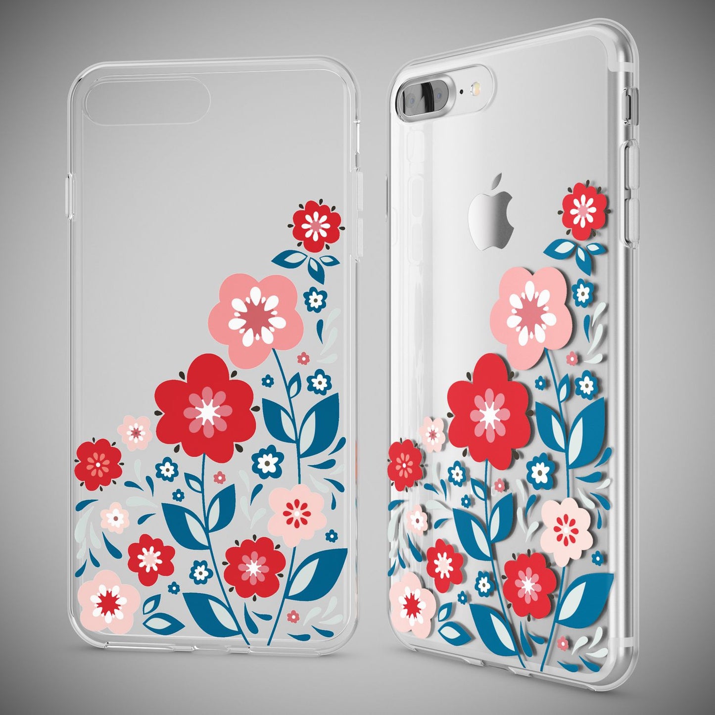 NALIA Silikon Case Crystal Transparent - Kompatibel Mit iPhone 8 Plus Und 7 Plus, Dünn, Leicht