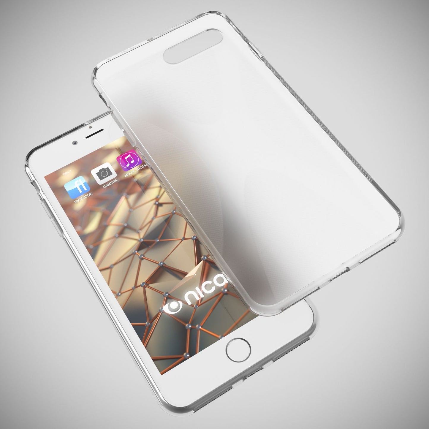 Apple iPhone 8 Plus / 7 Plus Handy Hülle von NALIA, Cover Case Silikon Bumper