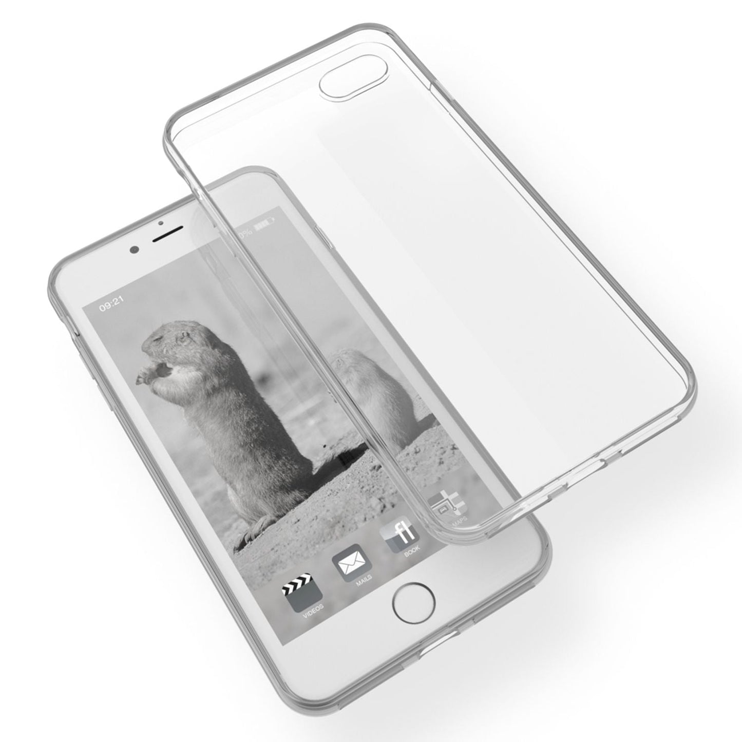 NALIA Handy Hülle Transparente Silikon Schutzhülle Für iPhone SE 8 7 - Dicke 0,3 mm, Weich, Passgenau