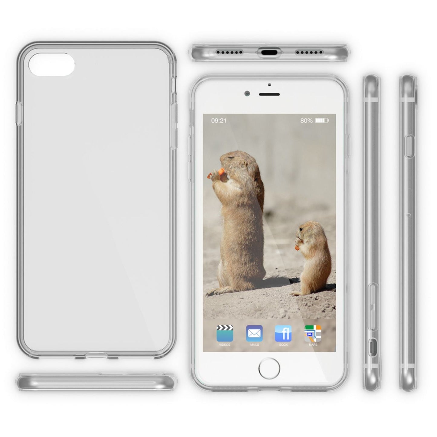 NALIA Handy Hülle Transparente Silikon Schutzhülle Für iPhone SE 8 7 - Dicke 0,3 mm, Weich, Passgenau