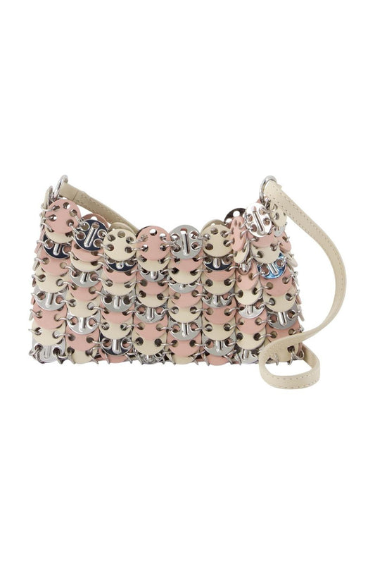 Schultertasche - Rabanne - Leder - Silber