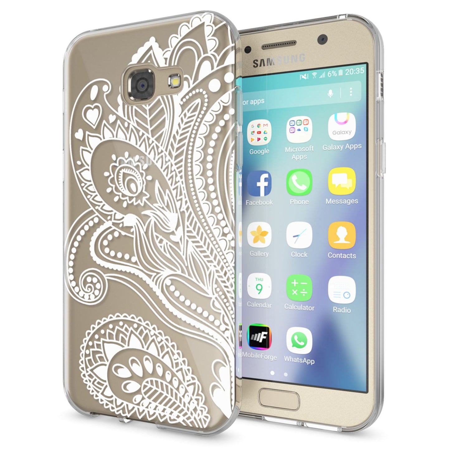 NALIA Galaxy A5 Hülle Slim Silikon Motiv Case Cover Kristallklar Transparenz - Dünn, Transparent, Silikon
