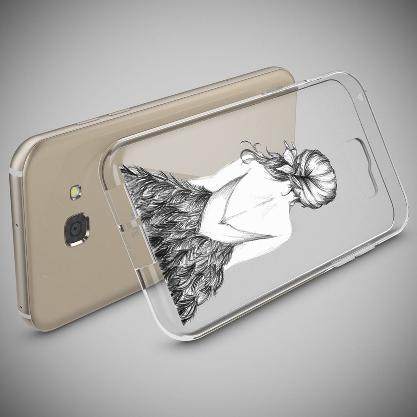 NALIA Galaxy A5 Hülle Slim Silikon Motiv Case Cover Kristallklar Transparenz - Dünn, Transparent, Silikon