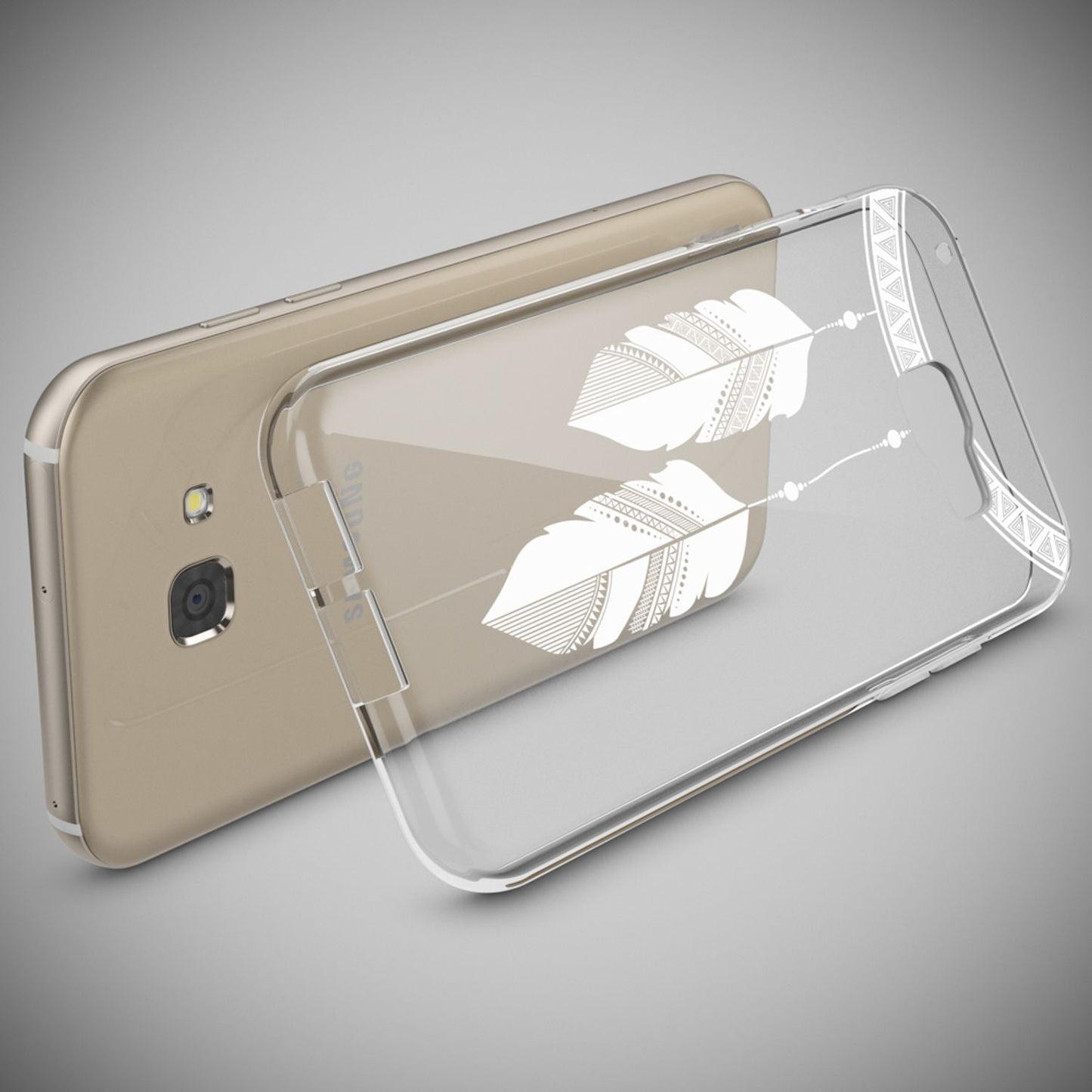 NALIA Galaxy A5 Hülle Slim Silikon Motiv Case Cover Kristallklar Transparenz - Dünn, Transparent, Silikon