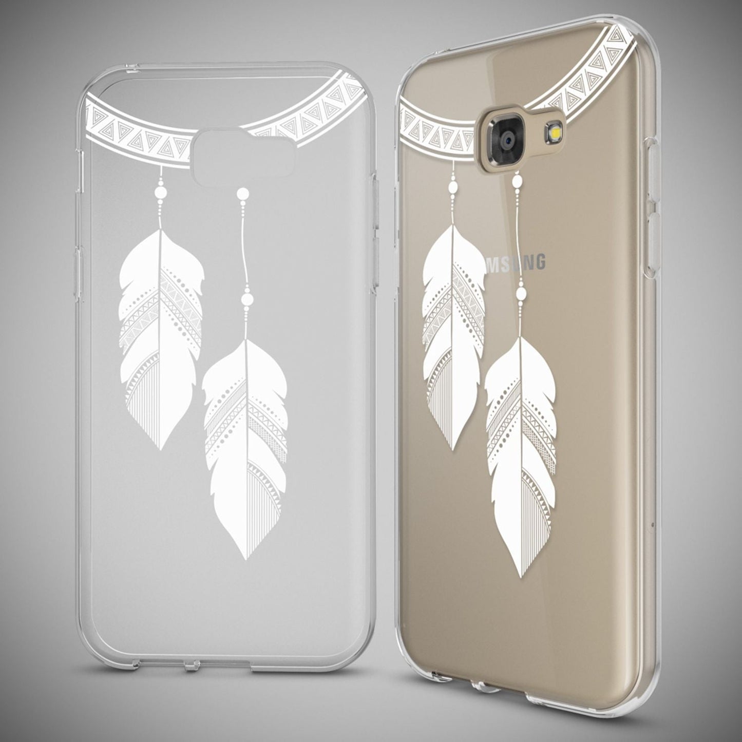 NALIA Galaxy A5 Hülle Slim Silikon Motiv Case Cover Kristallklar Transparenz - Dünn, Transparent, Silikon