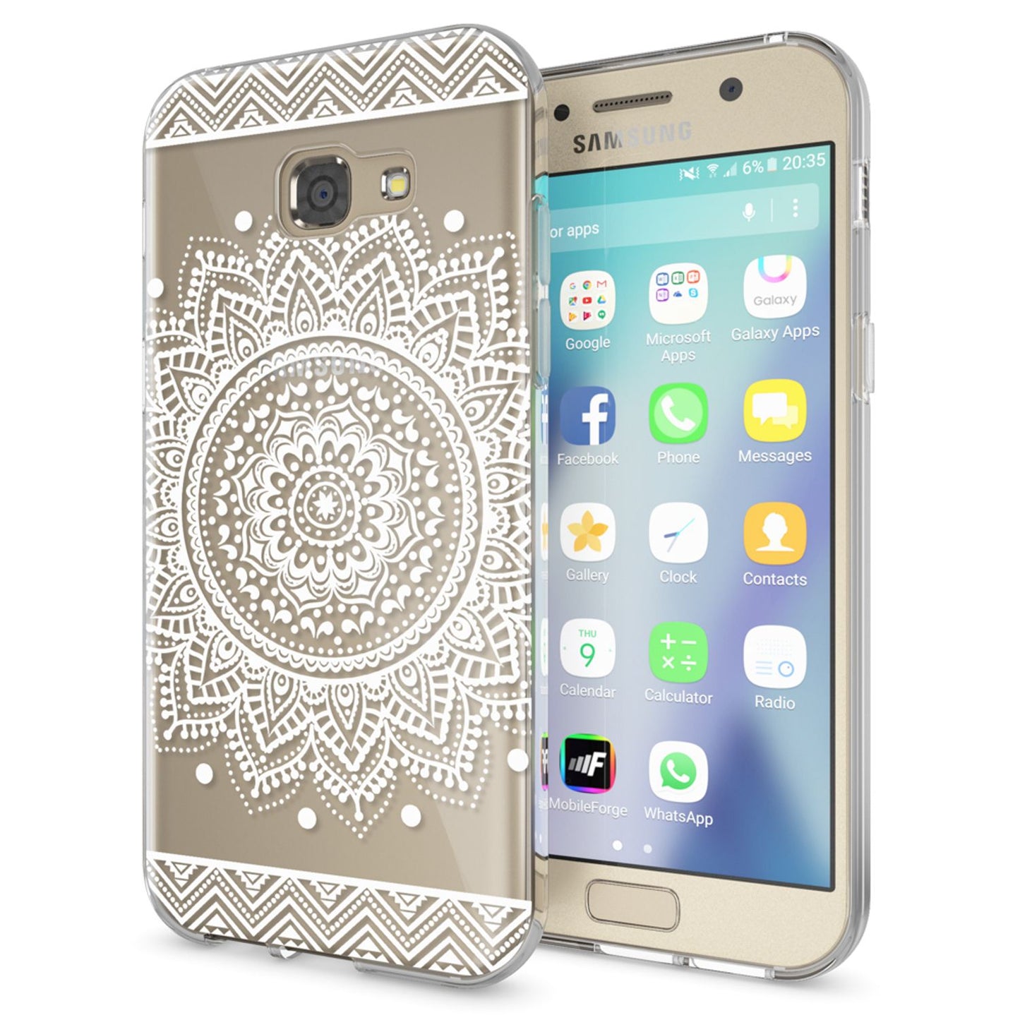 NALIA Galaxy A5 Hülle Slim Silikon Motiv Case Cover Kristallklar Transparenz - Dünn, Transparent, Silikon