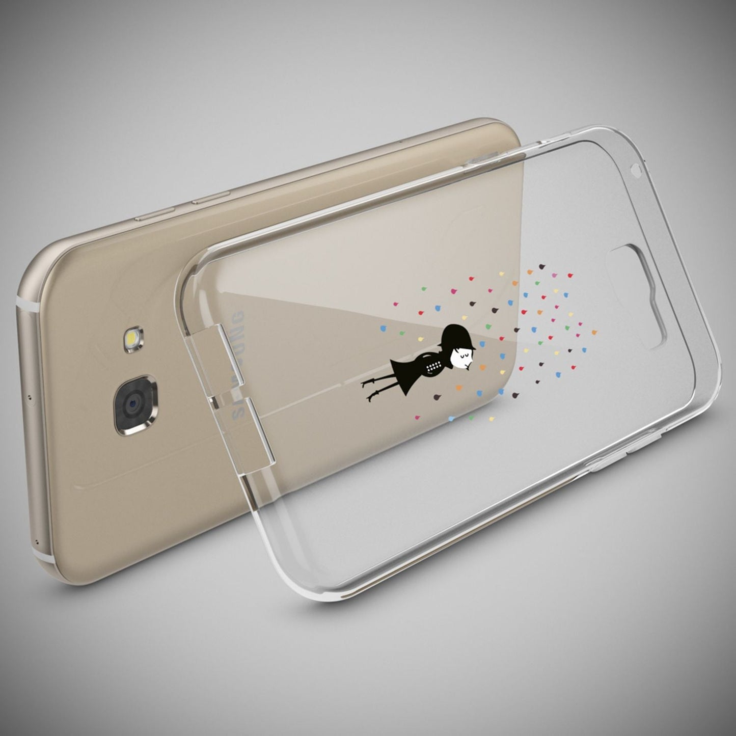 NALIA Galaxy A5 Hülle Slim Silikon Motiv Case Cover Kristallklar Transparenz - Dünn, Transparent, Silikon