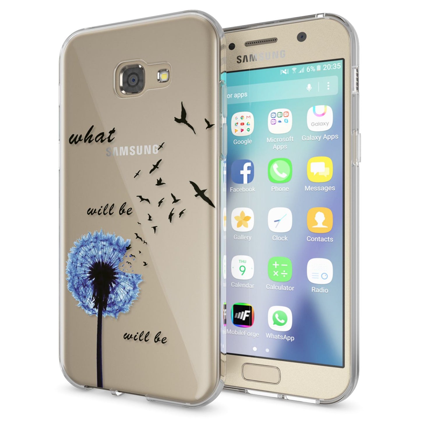 NALIA Galaxy A5 Hülle Slim Silikon Motiv Case Cover Kristallklar Transparenz - Dünn, Transparent, Silikon
