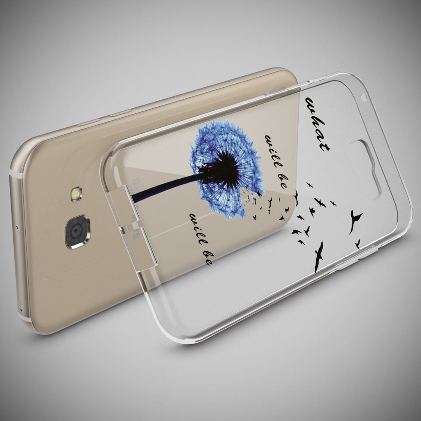 NALIA Galaxy A5 Hülle Slim Silikon Motiv Case Cover Kristallklar Transparenz - Dünn, Transparent, Silikon