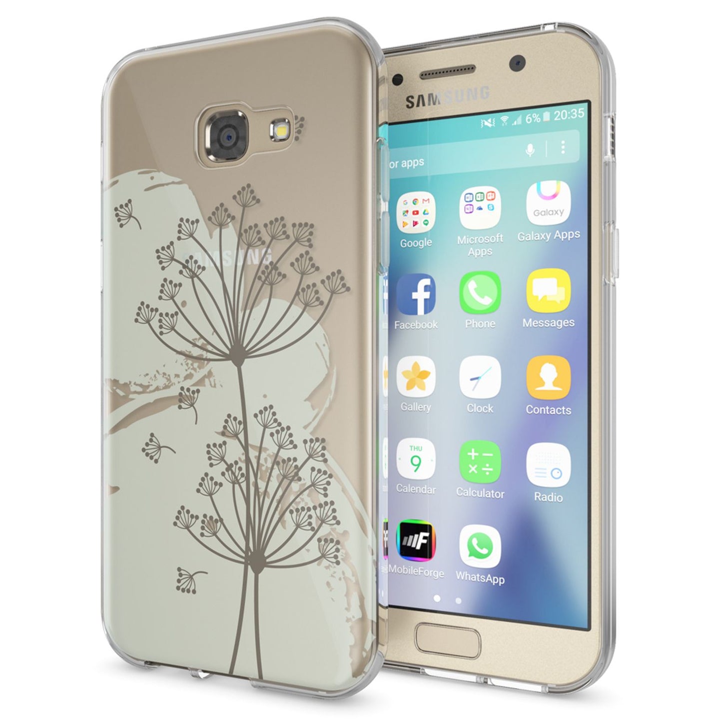 NALIA Galaxy A5 Hülle Slim Silikon Motiv Case Cover Kristallklar Transparenz - Dünn, Transparent, Silikon